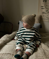 Green Striped Oversized Cozy Bodysuit