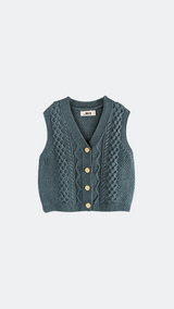 Knit Midnight Teal Vest