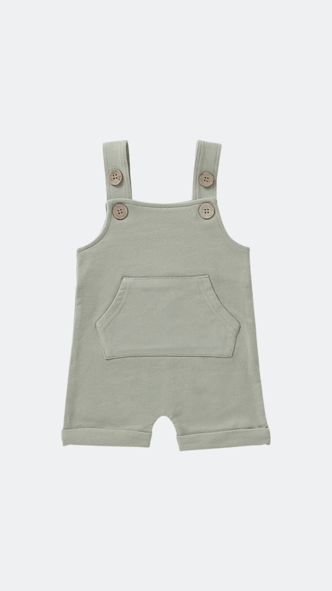 Sage Green French Terry Dungarees