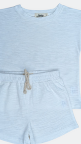 White Organic T-Shirt and Shorts Set
