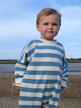 Frost Cotton Candy – Oversized Striped Cozy Bodysuit