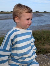 Frost Cotton Candy – Oversized Striped Cozy Bodysuit