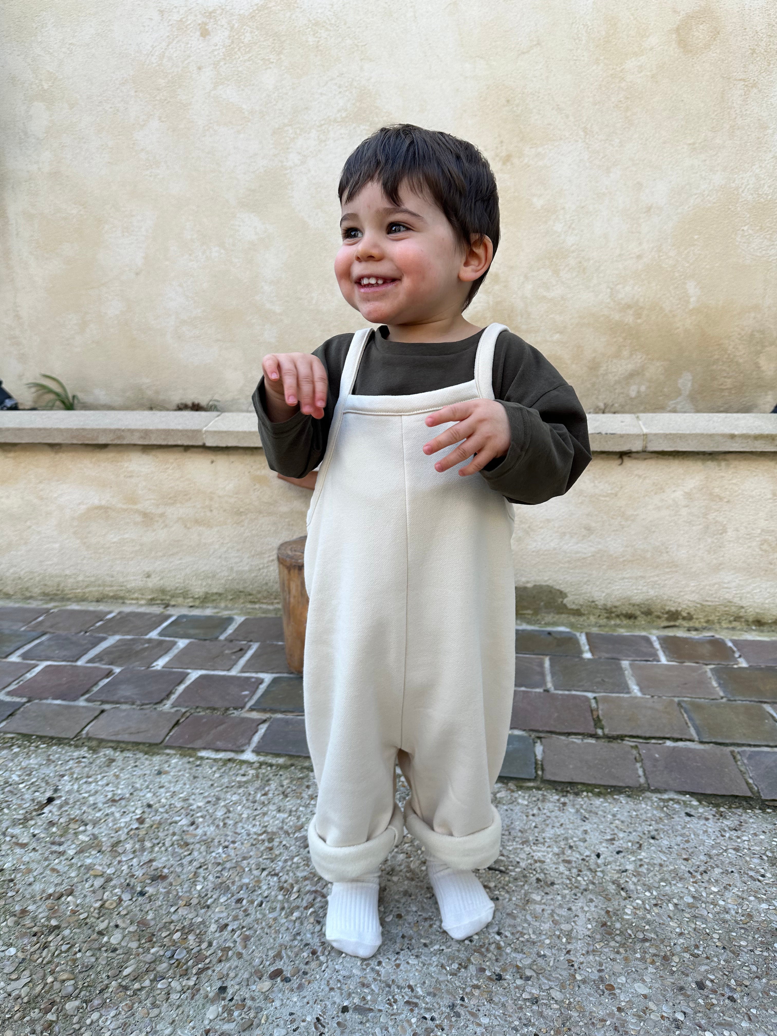 Ivory Bliss Oversized Dungarees