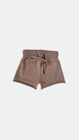 Knitted Top and Shorts Set - Taupe