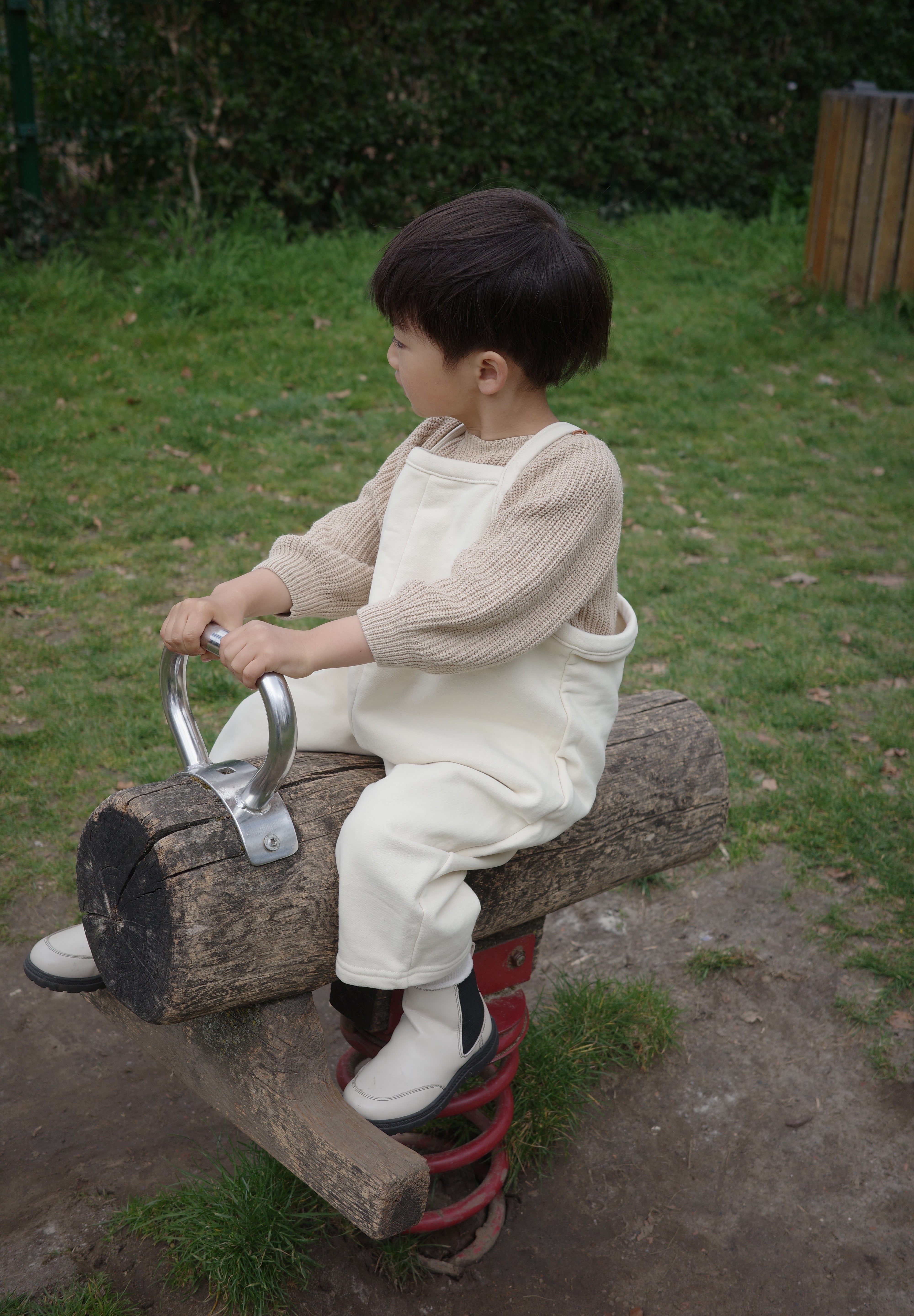 Ivory Bliss Oversized Dungarees
