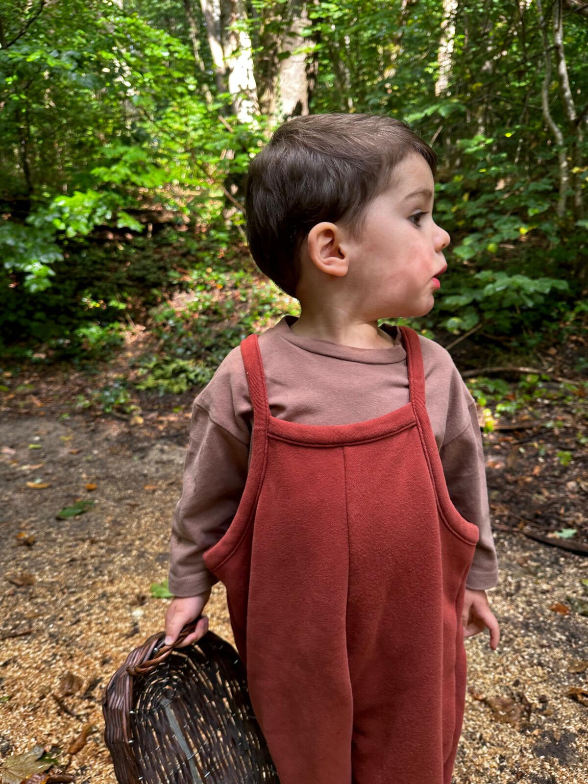 Rustic Terracotta Oversized Dungarees