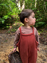 Rustic Terracotta Oversized Dungarees