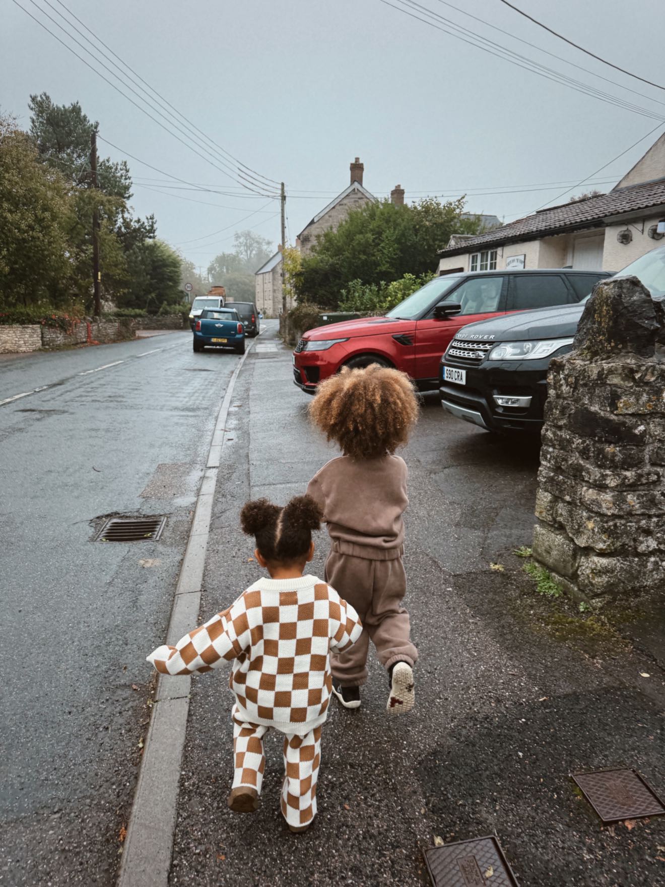 The Check Set  - Mocha