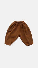 Wide Leg Corduroy Brown Trousers