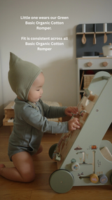 Basic Organic Cotton Romper - Taupe