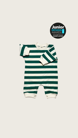 Green Striped Oversized Cozy Bodysuit