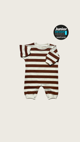 Chestnut Striped Cozy Oversized Bodysuit