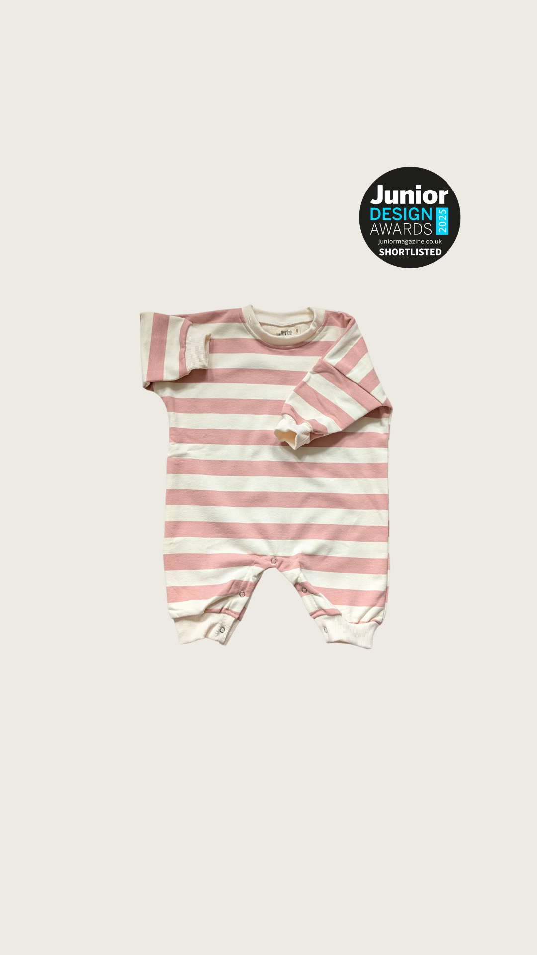 Blush Cotton Candy – Oversized Striped Cozy Bodysuit