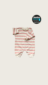 Blush Cotton Candy – Oversized Striped Cozy Bodysuit