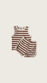 Ribbed Tank & Short Set – Coffee