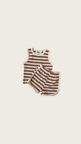 Ribbed Tank & Short Set – Coffee