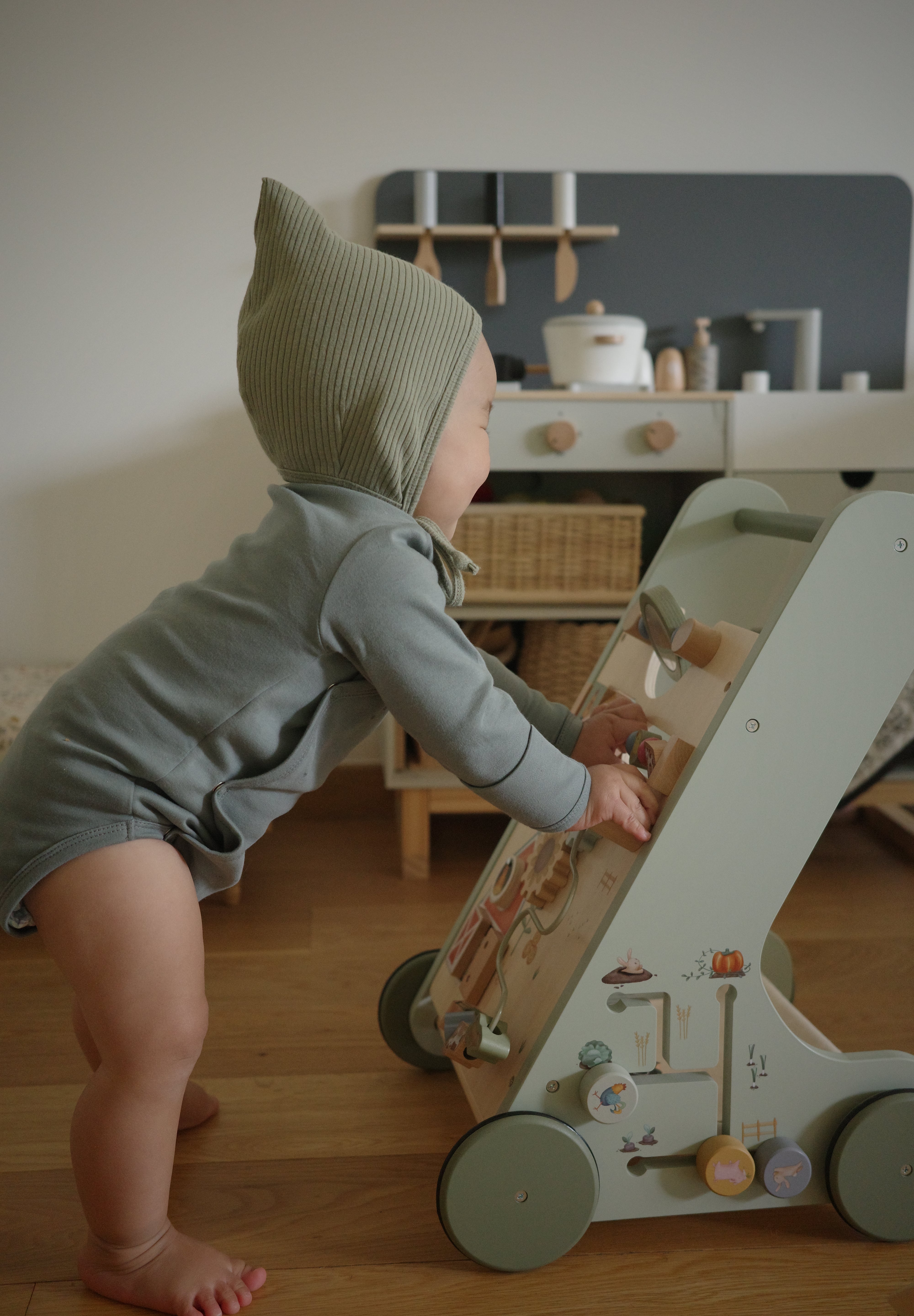 Basic Organic Cotton Romper - Green