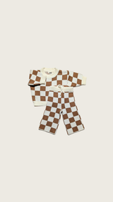 The Check Set  - Mocha