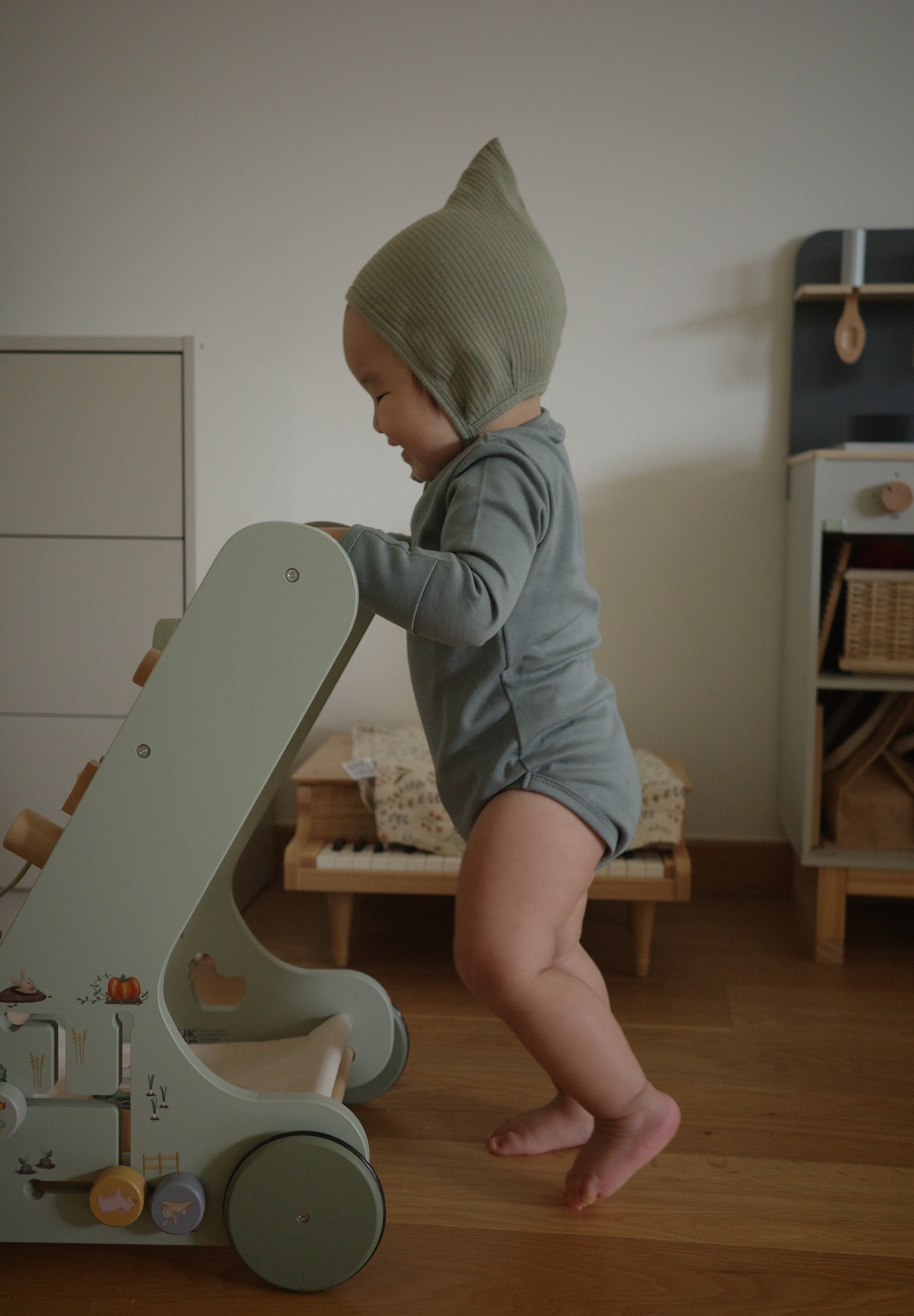 Basic Organic Cotton Romper - Green