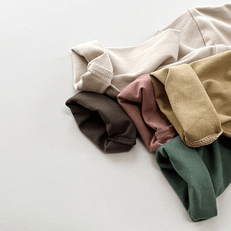 Basic Cotton Long Sleeved T-shirt - Green