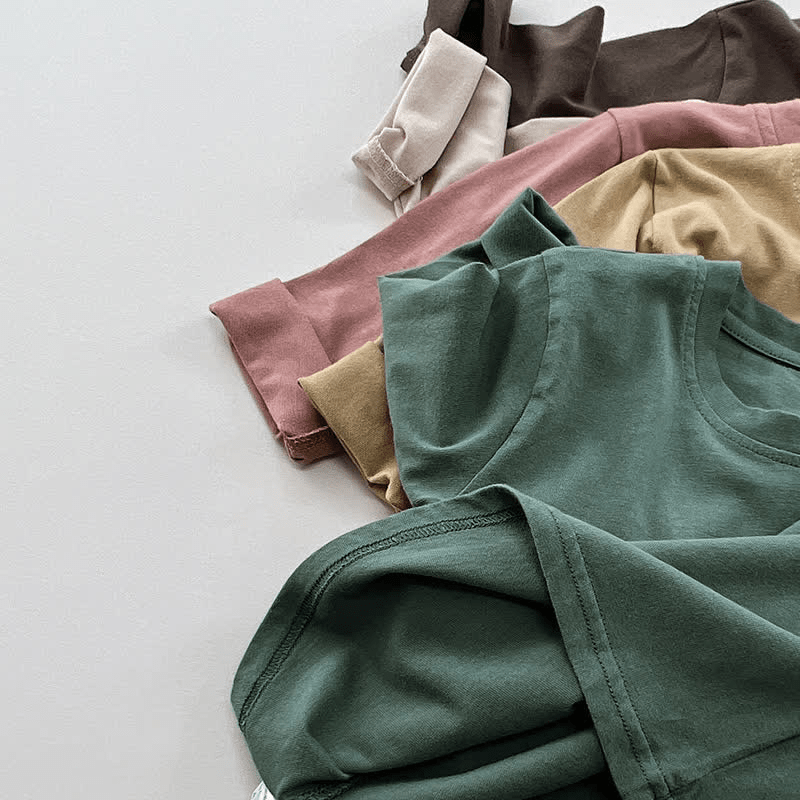 Basic Cotton Long Sleeved T-shirt - Green