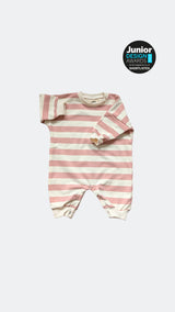 Blush Cotton Candy – Oversized Striped Cozy Bodysuit