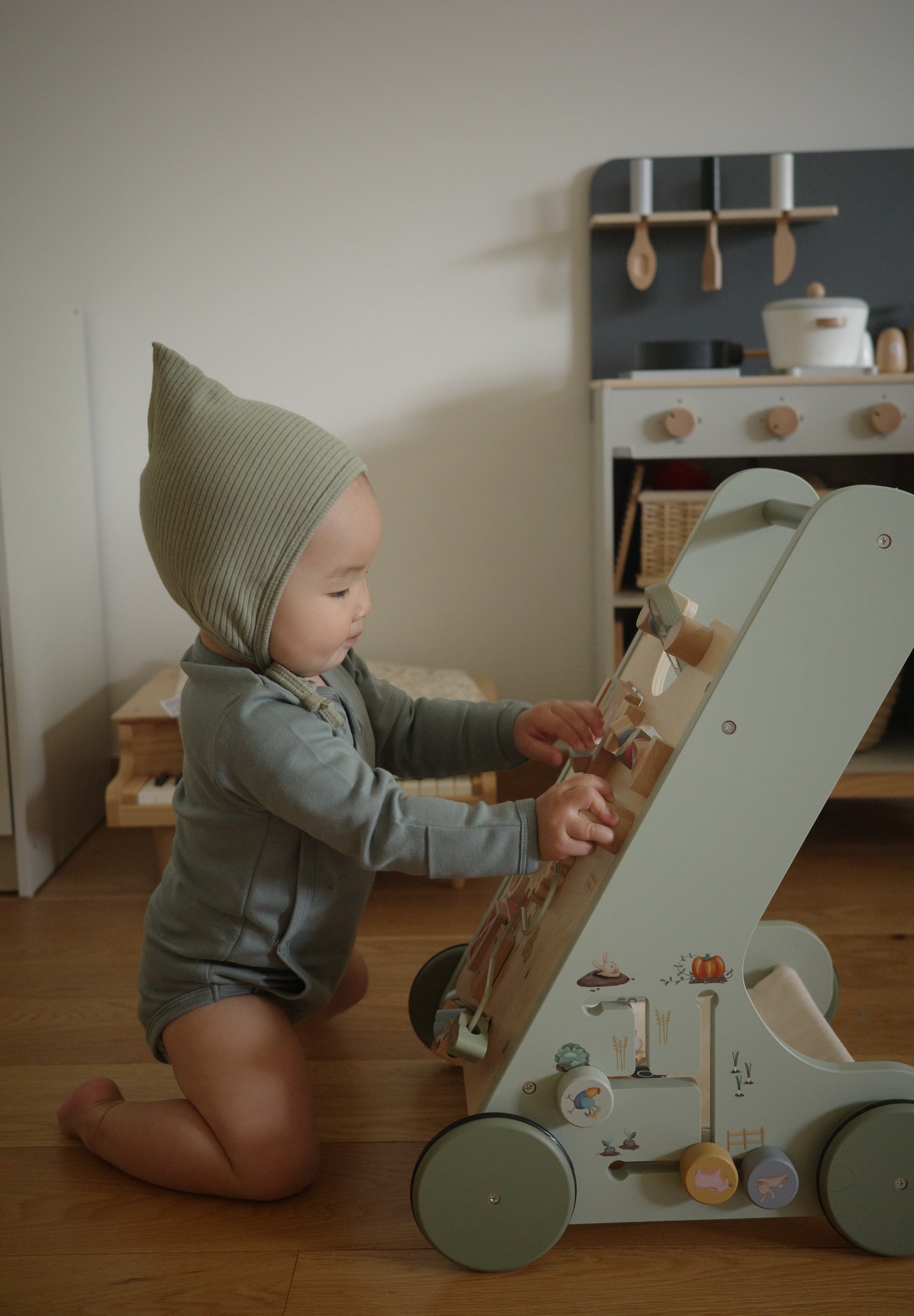 Basic Organic Cotton Romper - Green