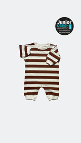 Chestnut Striped Cozy Oversized Bodysuit