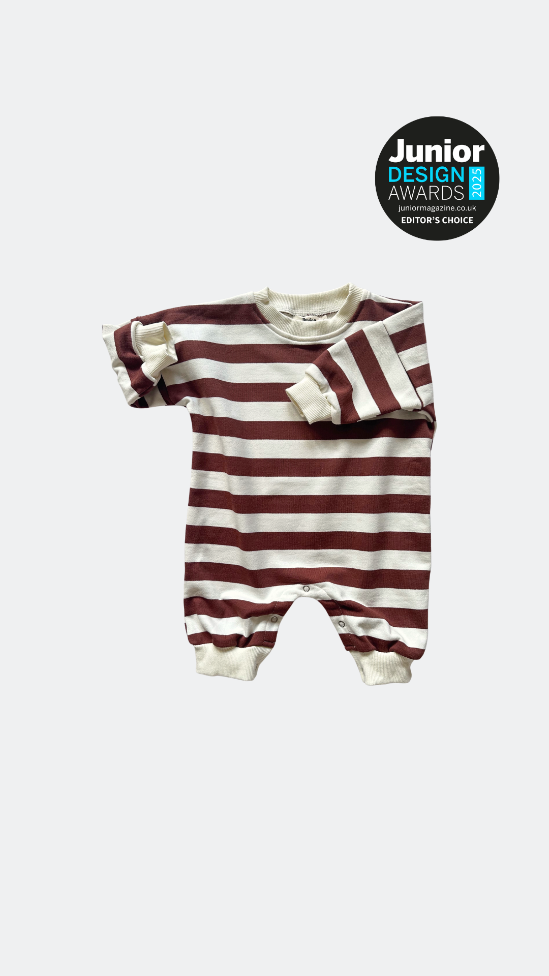 Chestnut Striped Cozy Oversized Bodysuit