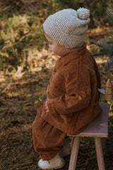 Wide Leg Corduroy Brown Trousers