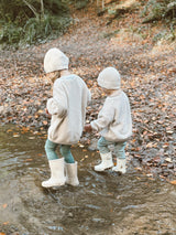 Cream Cotton Sweater & Hat Set