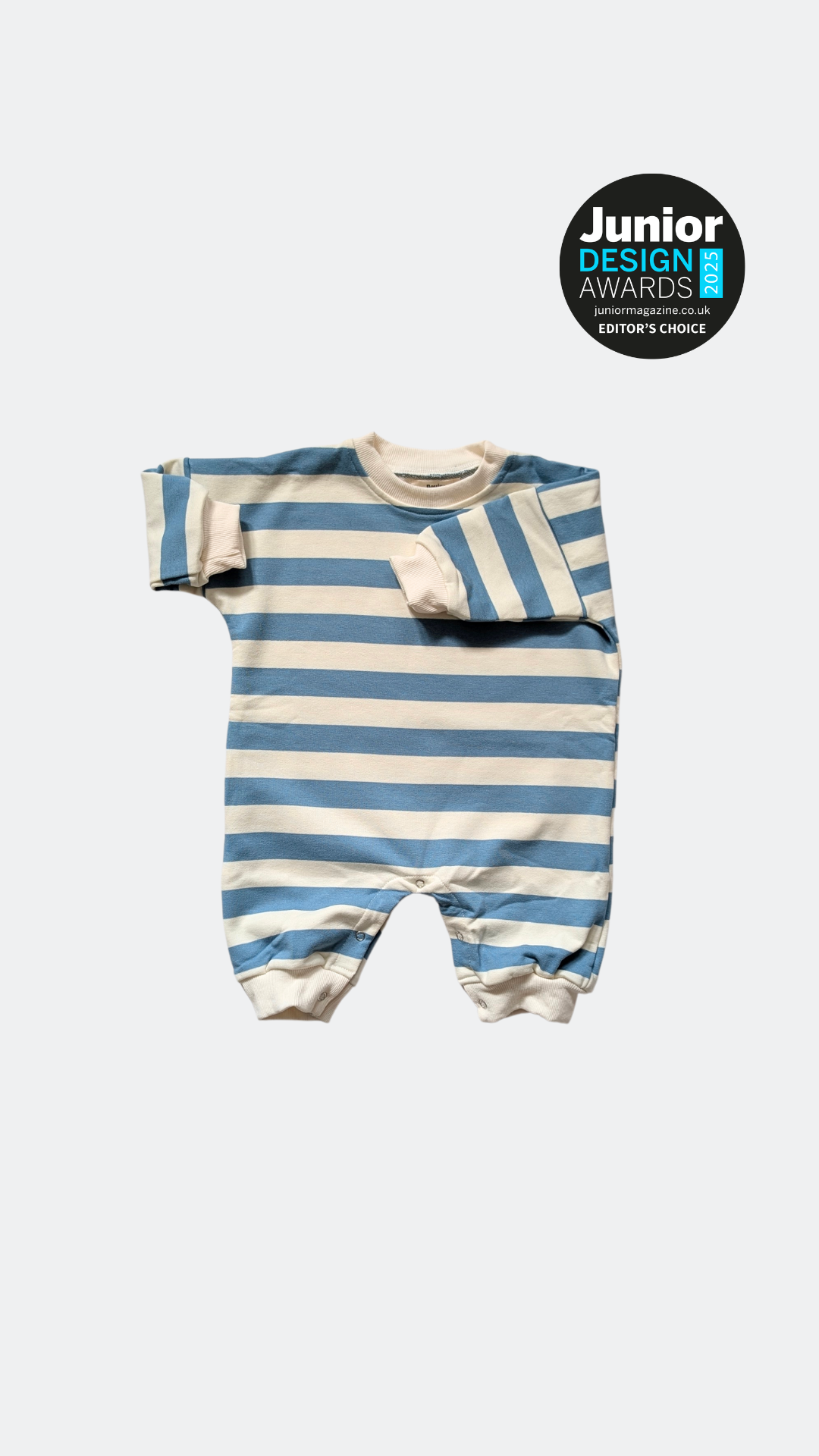 Frost Cotton Candy – Oversized Striped Cozy Bodysuit