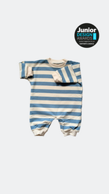 Frost Cotton Candy – Oversized Striped Cozy Bodysuit