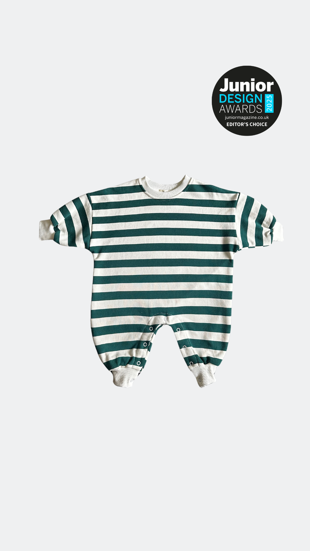 Green Striped Oversized Cozy Bodysuit