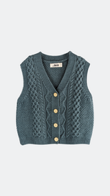 Knit Midnight Teal Vest