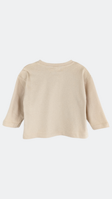 Silk Sand Long Sleeve Top