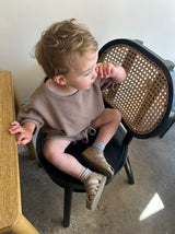 Knitted Top and Shorts Set - Taupe