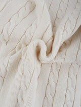 Milky Cable Knit One Piece