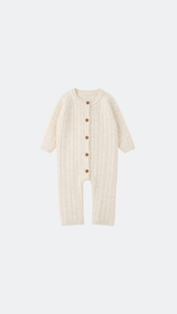 Milky Cable Knit One Piece