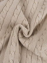 Oat Cable Knit One Piece