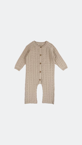 Oat Cable Knit One Piece