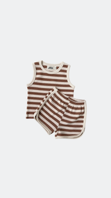 Ribbed Tank & Short Set – Coffee