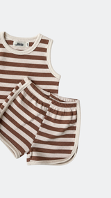 Ribbed Tank & Short Set – Coffee