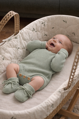 Sage Knit Bodysuit and Booties Set