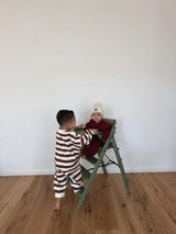 Chestnut Striped Cozy Oversized Bodysuit