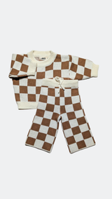 The Check Set  - Mocha