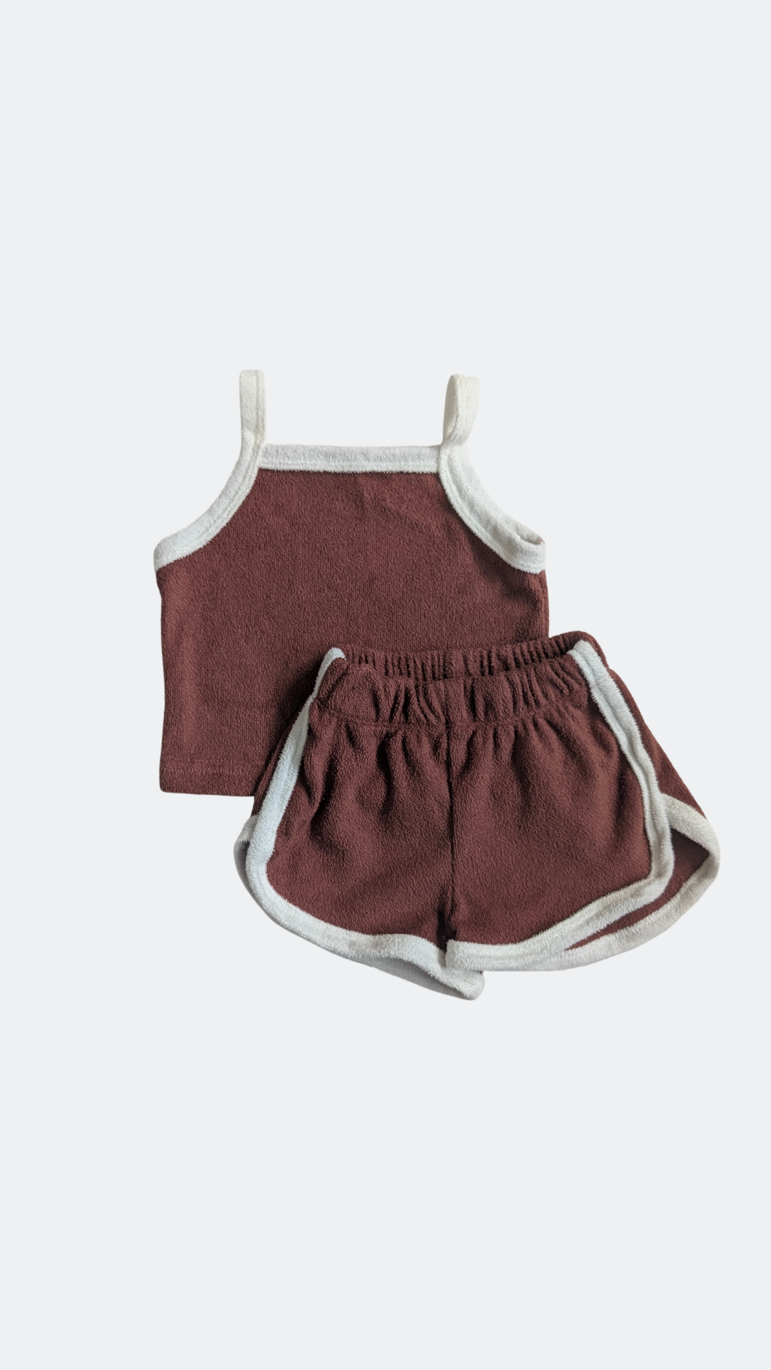 Terry Tank & Shorts Set – Brown