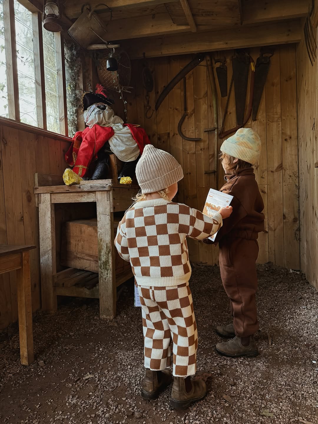 The Check Set  - Mocha