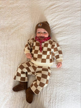 The Check Set  - Mocha