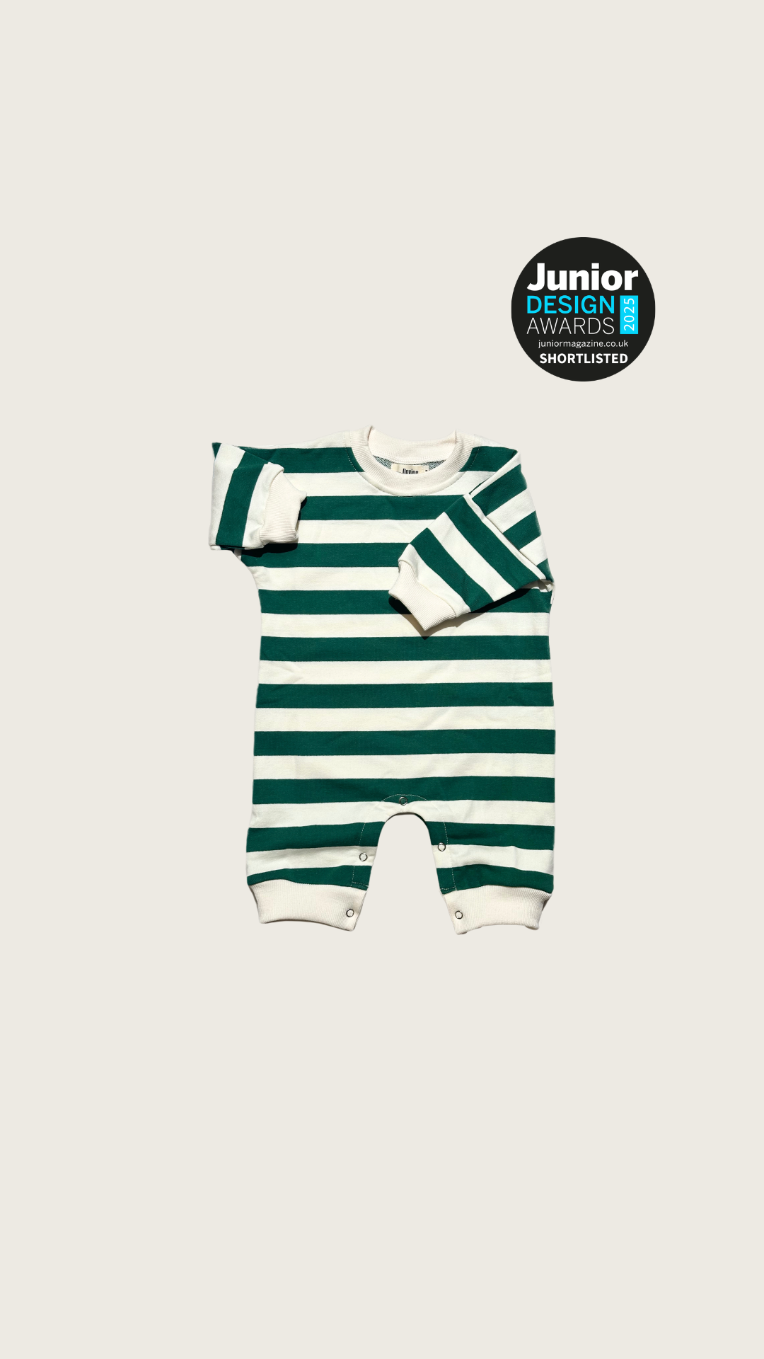 Green Striped Oversized Cozy Bodysuit